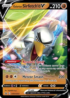 SWSH Black Star Promos Galarian Sirfetch'd V Pokémon card